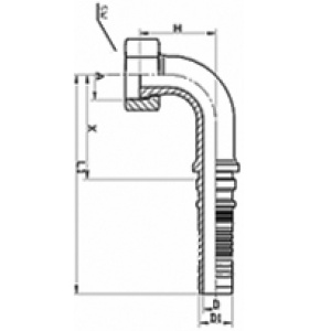 DK (ORFS) 90° SAE J516/J1453