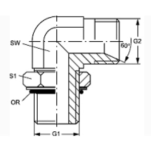 Коляно крайно BSP 60° - G