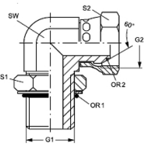 Коляно крайно за ориентиране BSP 60° - G