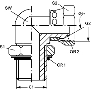 Коляно крайно за ориентиране BSP 60° - G