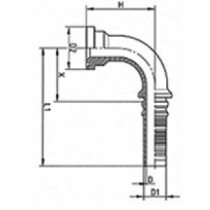 SFL 90° Фланцово коляно 3000psi SAE J516/518