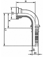 SFL 90° Фланцово коляно 3000psi SAE J516/518
