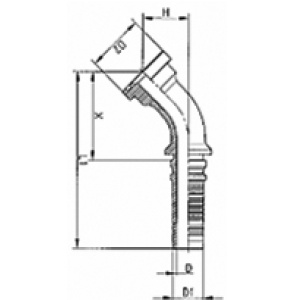 SFL 45° Фланцово коляно 3000psi SAE J516/518