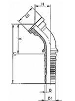 SFL 45° Фланцово коляно 3000psi SAE J516/518